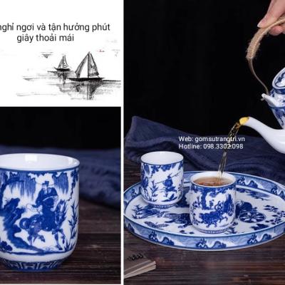 BỘ ẤM CHÉN SỨ XƯƠNG CÁC MẪU, QUÀ TẶNG DOANH NGHIỆP, TÂN GIA